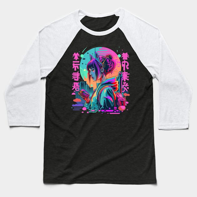 Neon Asian Baseball T-Shirt by Jason's Finery